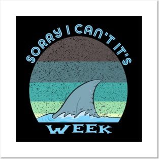 Vintage Sorry I Can't It's Week Posters and Art